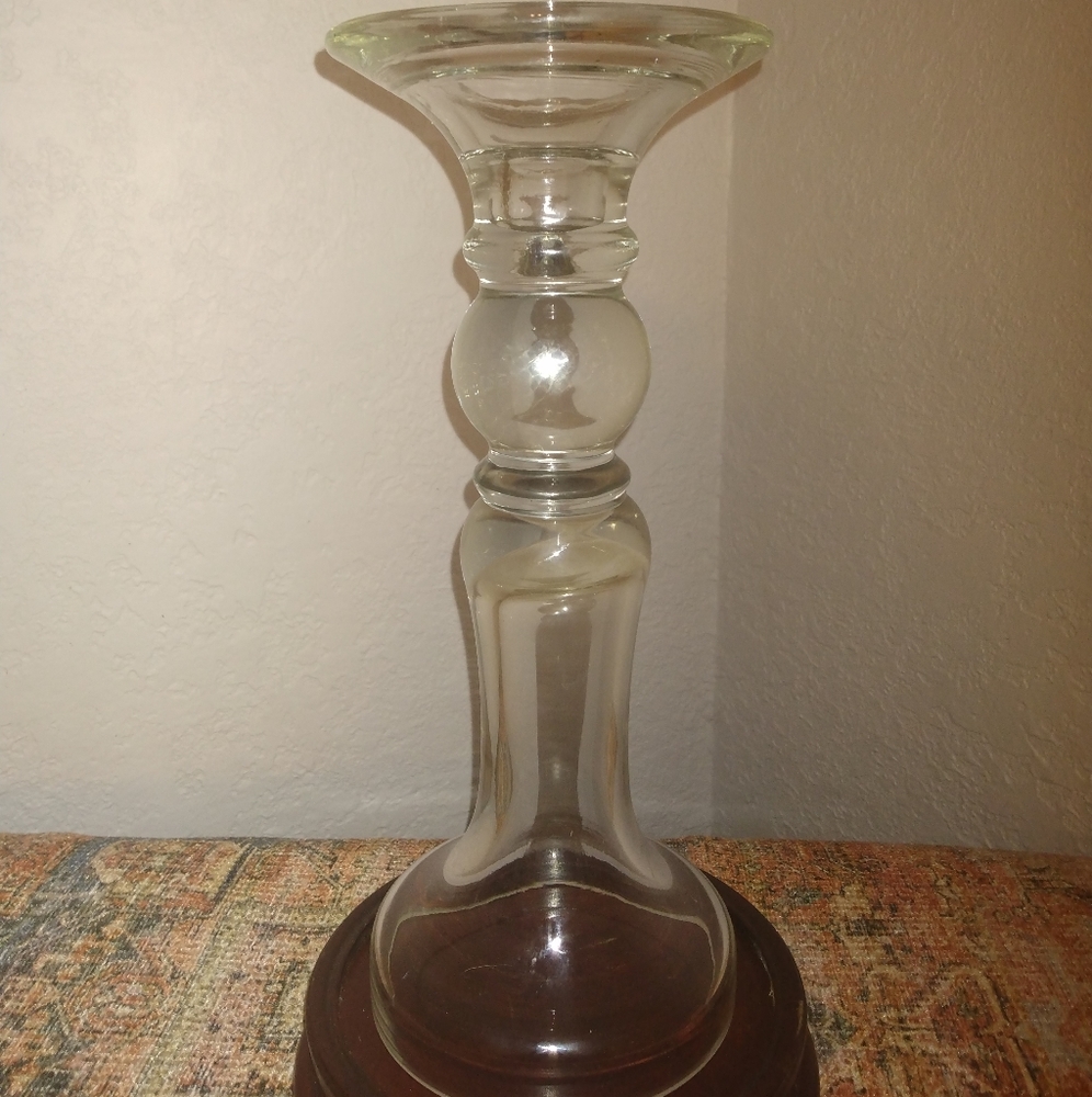 Southern Living at Home Chelsea Candlestick Clear Glass 11" Pillar Taper